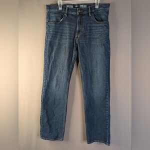 Mens 36x32 Comfort Stretch Relaxed Straight Jeans- EUC